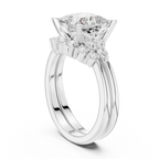 2.92 CT VVS1 D Color Princess Cut Cluster Diamond Wedding Ring