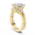 2.92 CT VVS1 D Color Princess Cut Cluster Diamond Wedding Ring