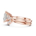 2.92 CT VVS1 D Color Princess Cut Cluster Diamond Wedding Ring