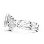 2.92 CT VVS1 D Color Princess Cut Cluster Diamond Wedding Ring