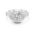 2.92 CT VVS1 D Color Princess Cut Cluster Diamond Wedding Ring