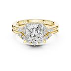 2.92 CT VVS1 D Color Princess Cut Cluster Diamond Wedding Ring