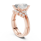 2.92 CT VVS1 D Color Radient Cut Cluster Diamond Wedding Ring