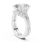 2.92 CT VVS1 D Color Radient Cut Cluster Diamond Wedding Ring
