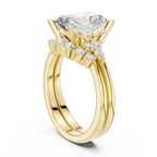 2.92 CT VVS1 D Color Radient Cut Cluster Diamond Wedding Ring
