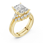 2.92 CT VVS1 D Color Radient Cut Cluster Diamond Wedding Ring