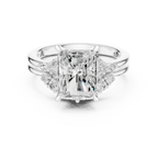 2.92 CT VVS1 D Color Radient Cut Cluster Diamond Wedding Ring