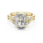 2.92 CT VVS1 D Color Radient Cut Cluster Diamond Wedding Ring
