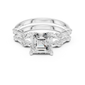 2.86 CT VS Asscher Cut White Gold Diamond Engagement Ring