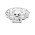 2.86 CT VS Asscher Cut White Gold Diamond Engagement Ring