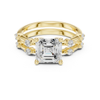 2.86 CT VS Asscher Cut White Gold Diamond Engagement Ring