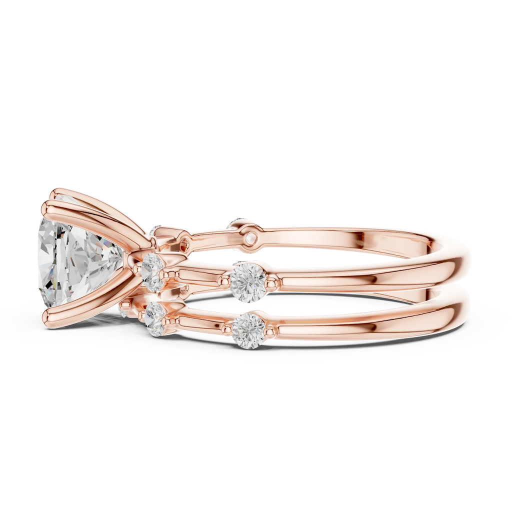 2.86 CT VS Cushion Cut White Gold Diamond Engagement Ring