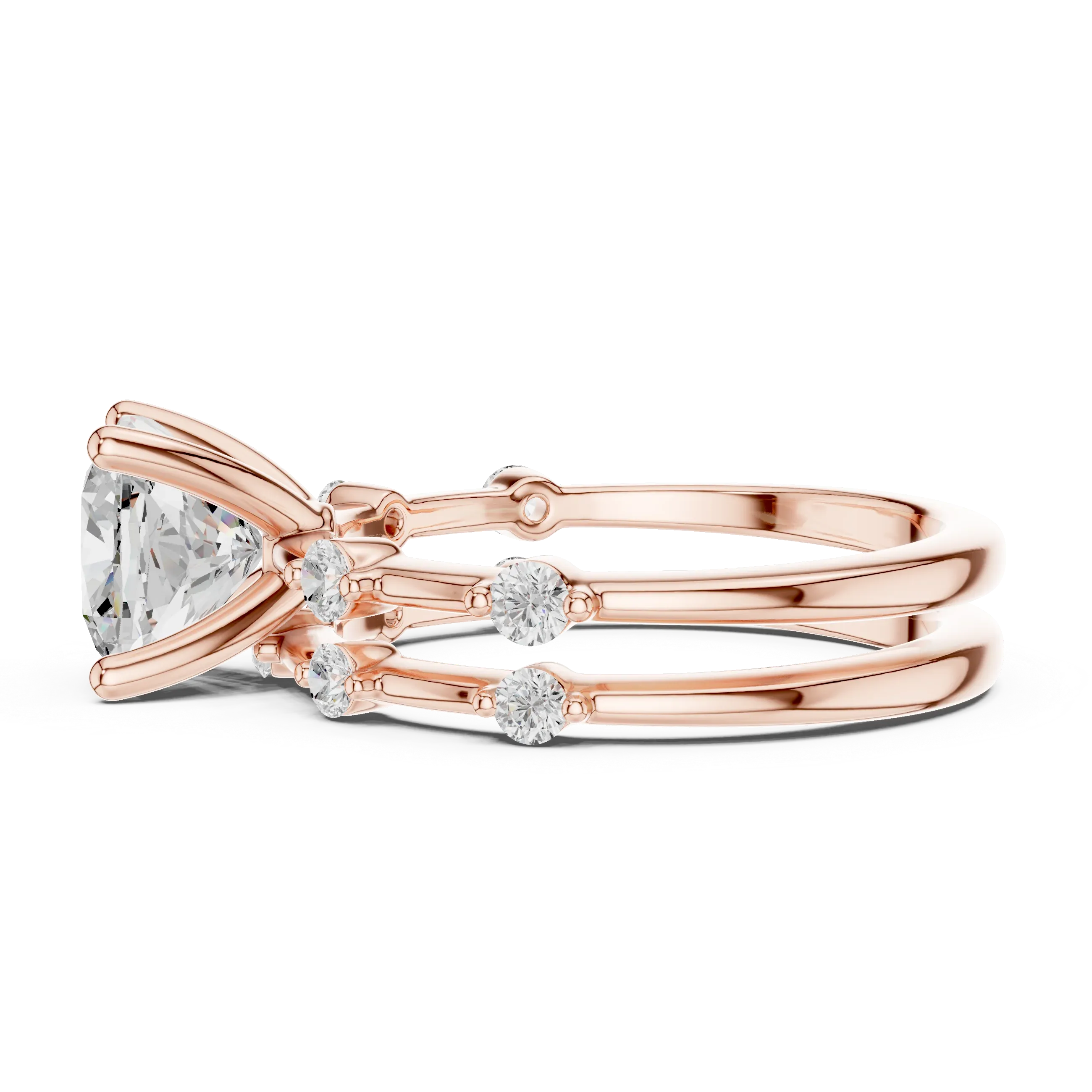 2.86 CT VS Cushion Cut White Gold Diamond Engagement Ring