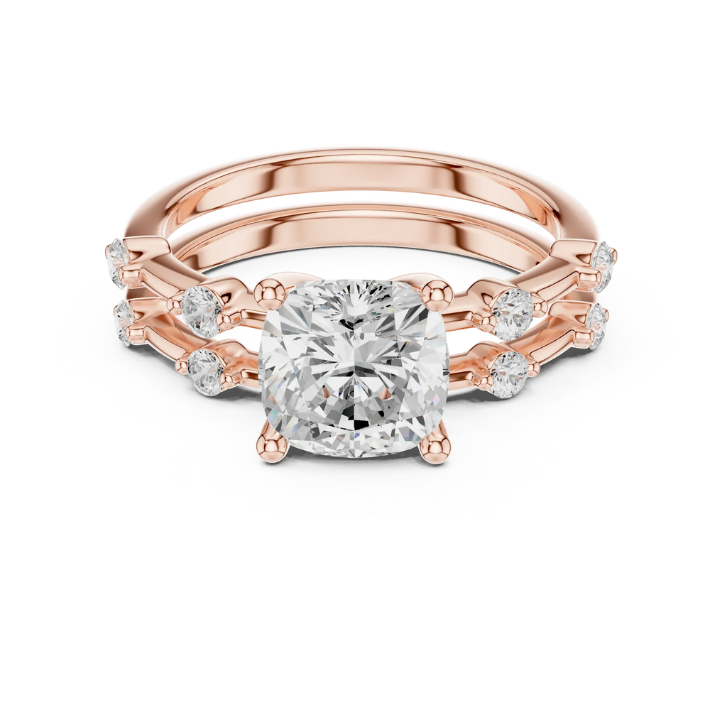 2.86 CT VS Cushion Cut White Gold Diamond Engagement Ring