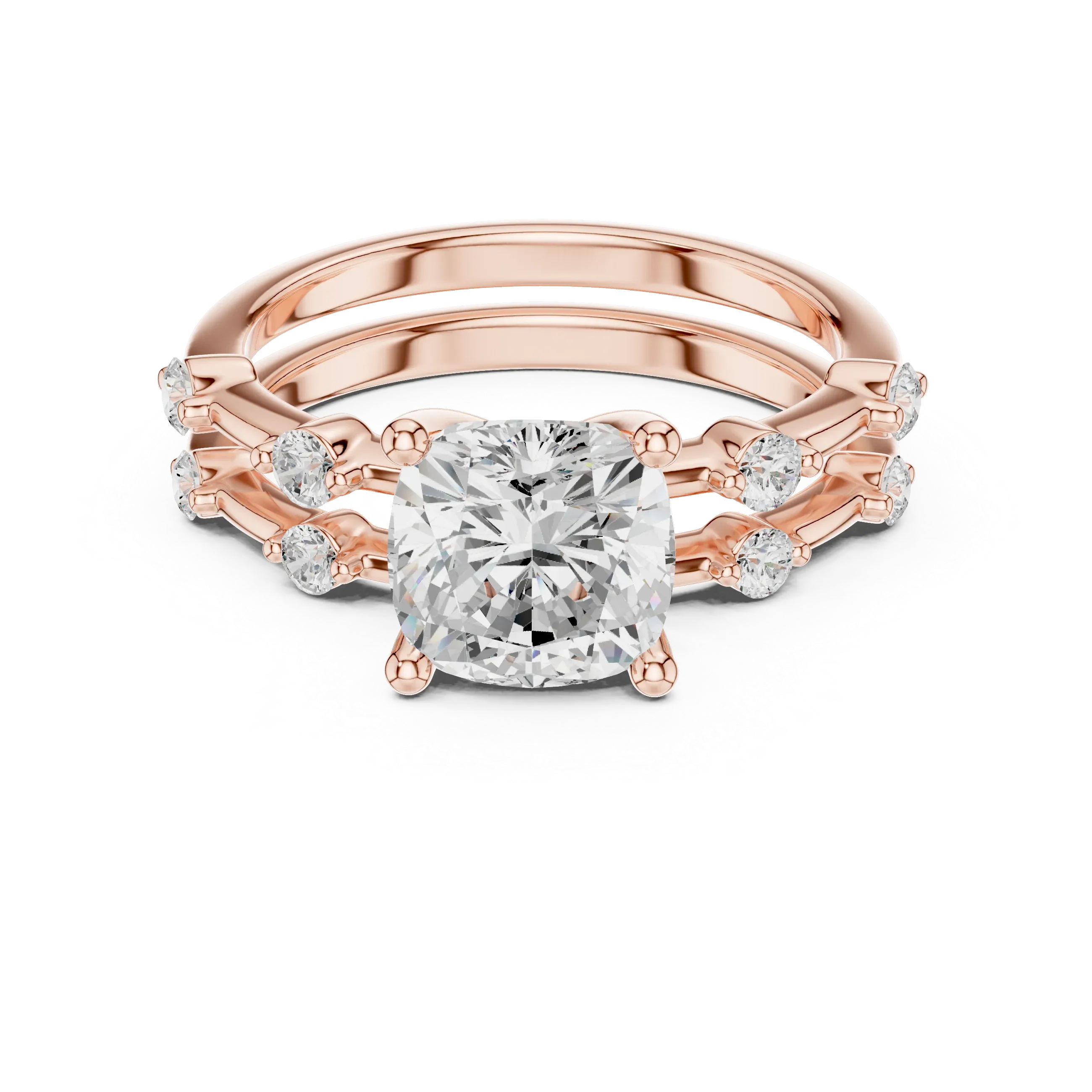 2.86 CT VS Cushion Cut White Gold Diamond Engagement Ring