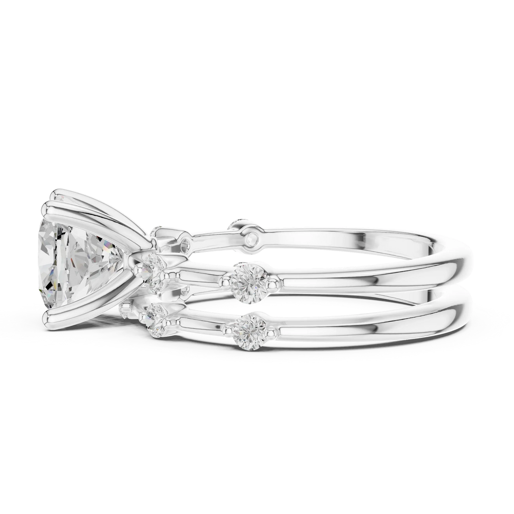 2.86 CT VS Cushion Cut White Gold Diamond Engagement Ring