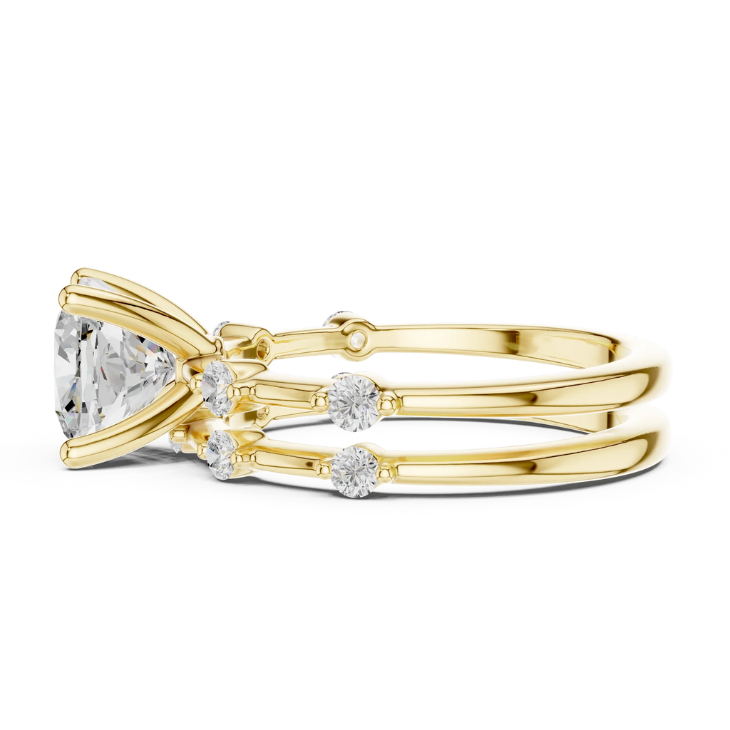 2.86 CT VS Cushion Cut White Gold Diamond Engagement Ring