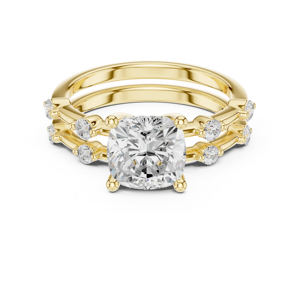 2.86 CT VS Cushion Cut White Gold Diamond Engagement Ring