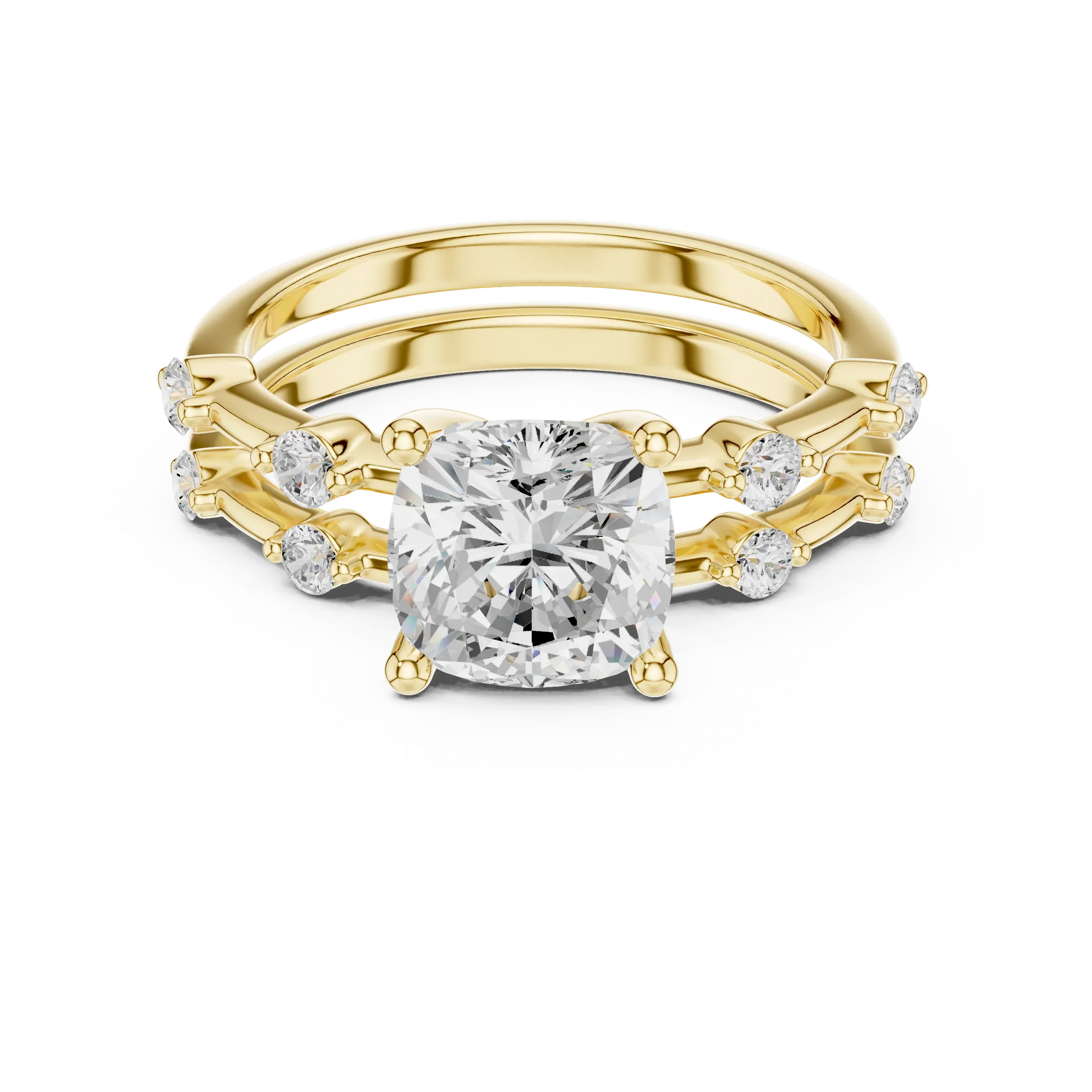 2.86 CT VS Cushion Cut White Gold Diamond Engagement Ring