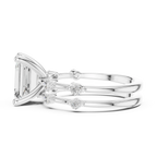 2.86 CT VS Emerald Cut White Gold Diamond Engagement Ring
