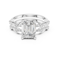 2.86 CT VS Emerald Cut White Gold Diamond Engagement Ring
