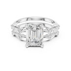 2.86 CT VS Emerald Cut White Gold Diamond Engagement Ring