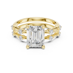 2.86 CT VS Emerald Cut White Gold Diamond Engagement Ring