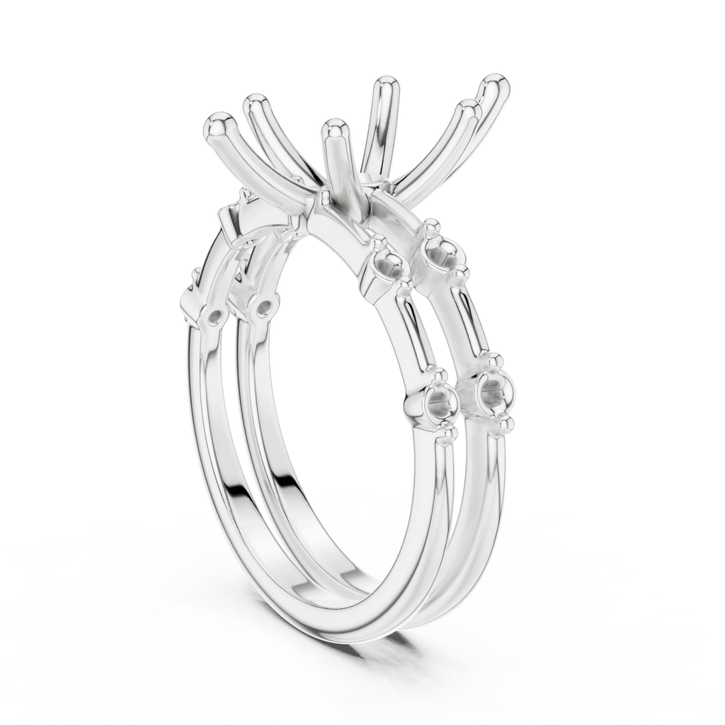 2.86 CT VS Marquise Cut White Gold Diamond Engagement Ring