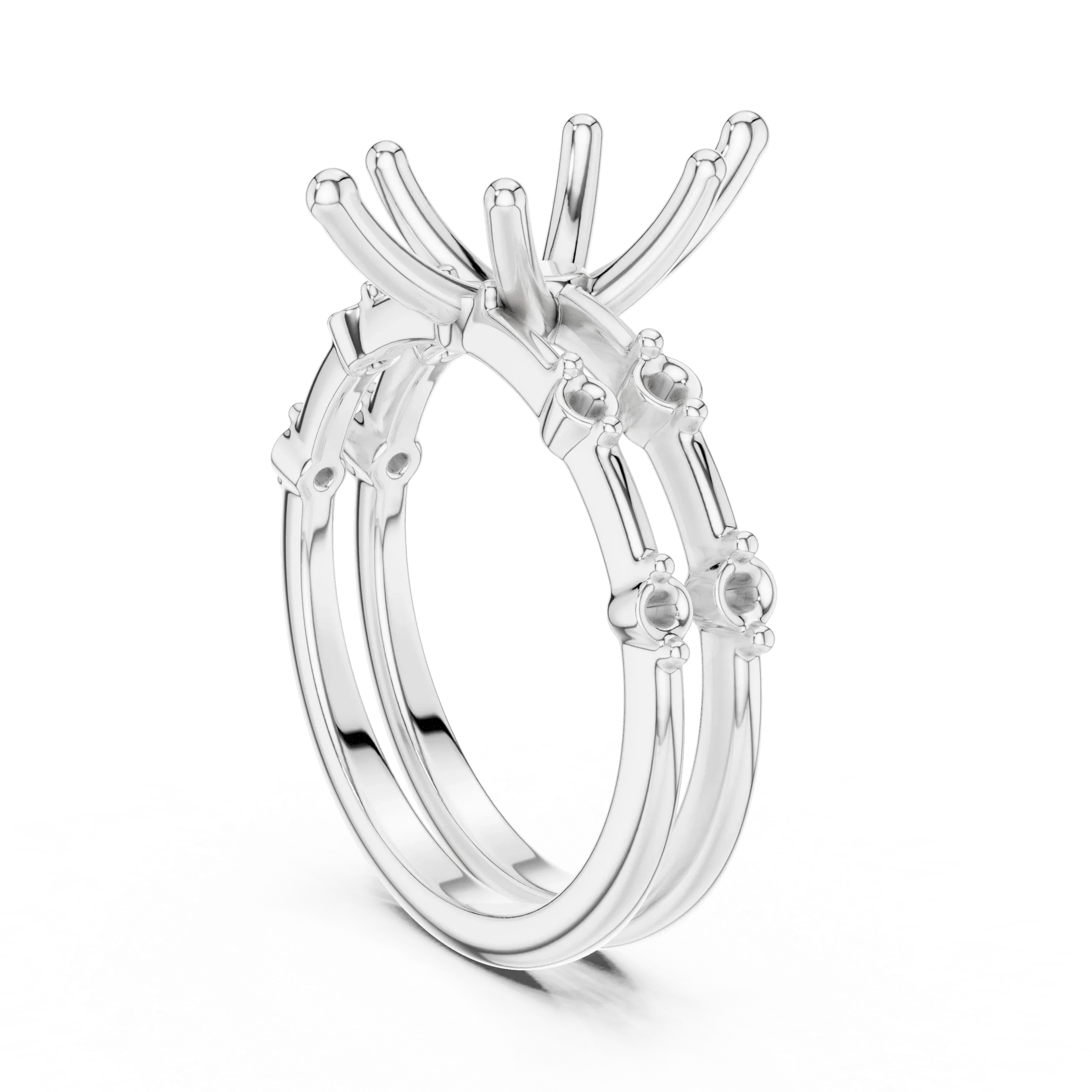2.86 CT VS Marquise Cut White Gold Diamond Engagement Ring