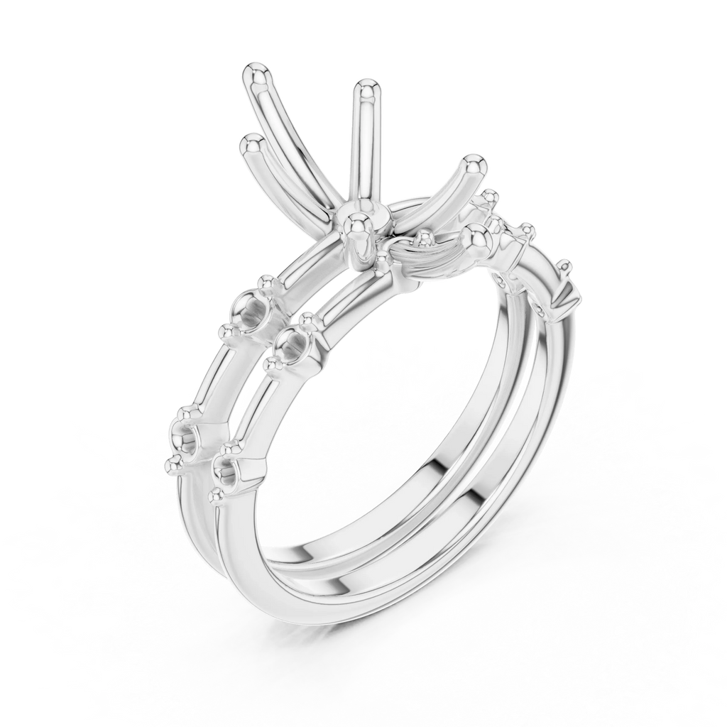 2.86 CT VS Marquise Cut White Gold Diamond Engagement Ring