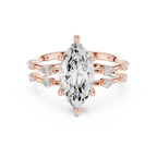 2.86 CT VS Marquise Cut White Gold Diamond Engagement Ring