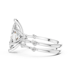 2.86 CT VS Marquise Cut White Gold Diamond Engagement Ring