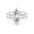2.86 CT VS Marquise Cut White Gold Diamond Engagement Ring