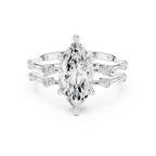 2.86 CT VS Marquise Cut White Gold Diamond Engagement Ring