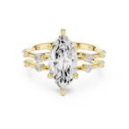 2.86 CT VS Marquise Cut White Gold Diamond Engagement Ring