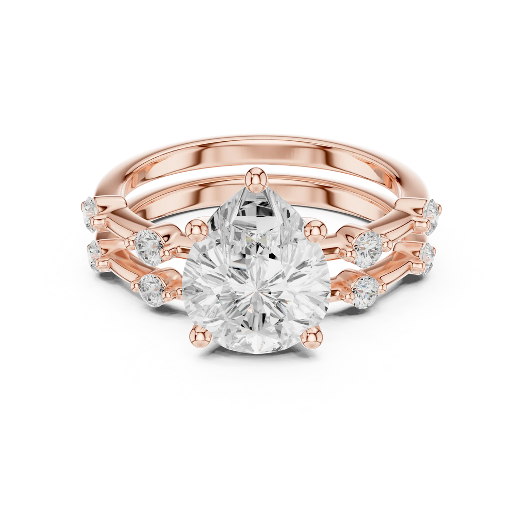 2.86 CT VS Pear Cut White Gold Diamond Engagement Ring