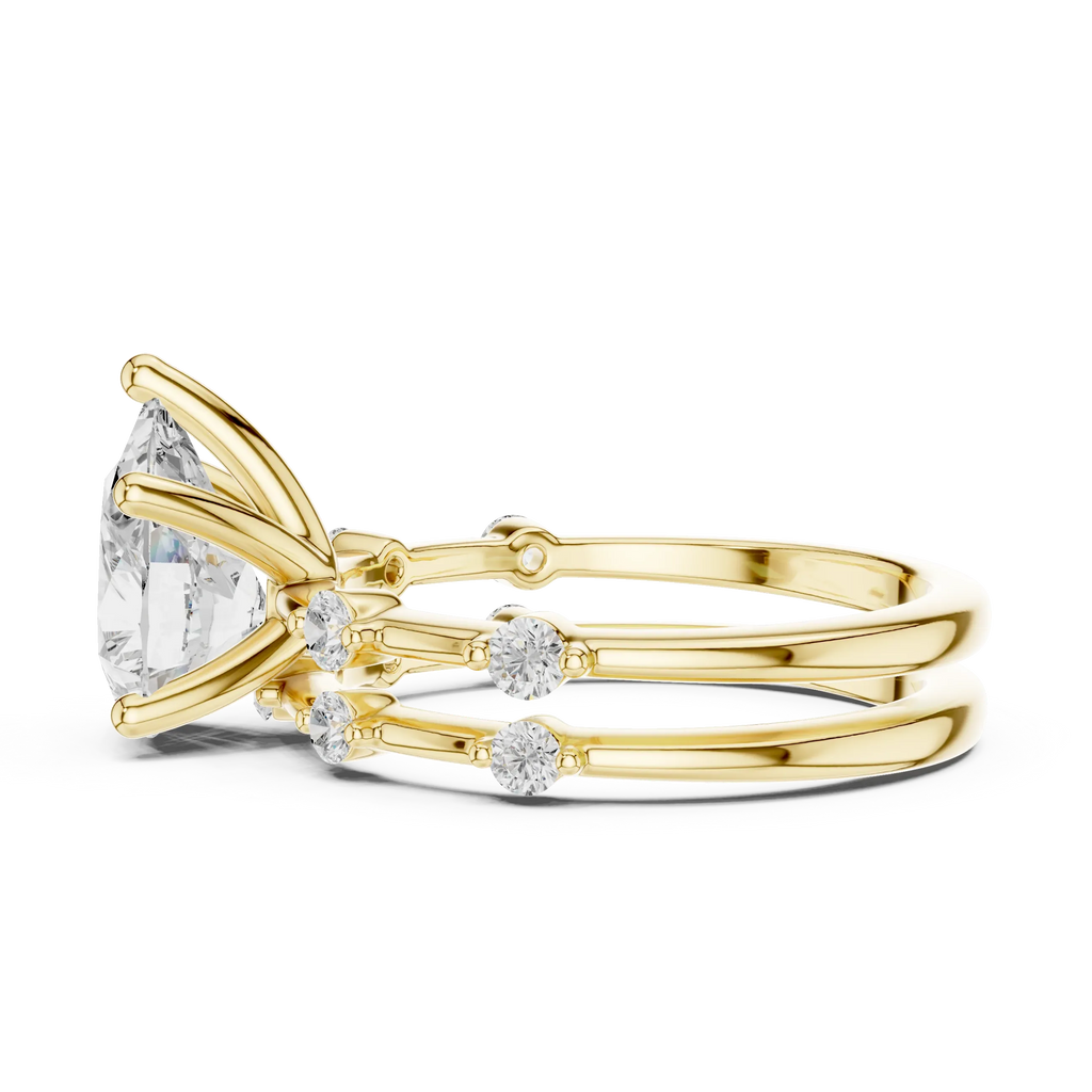 2.86 CT VS Pear Cut White Gold Diamond Engagement Ring