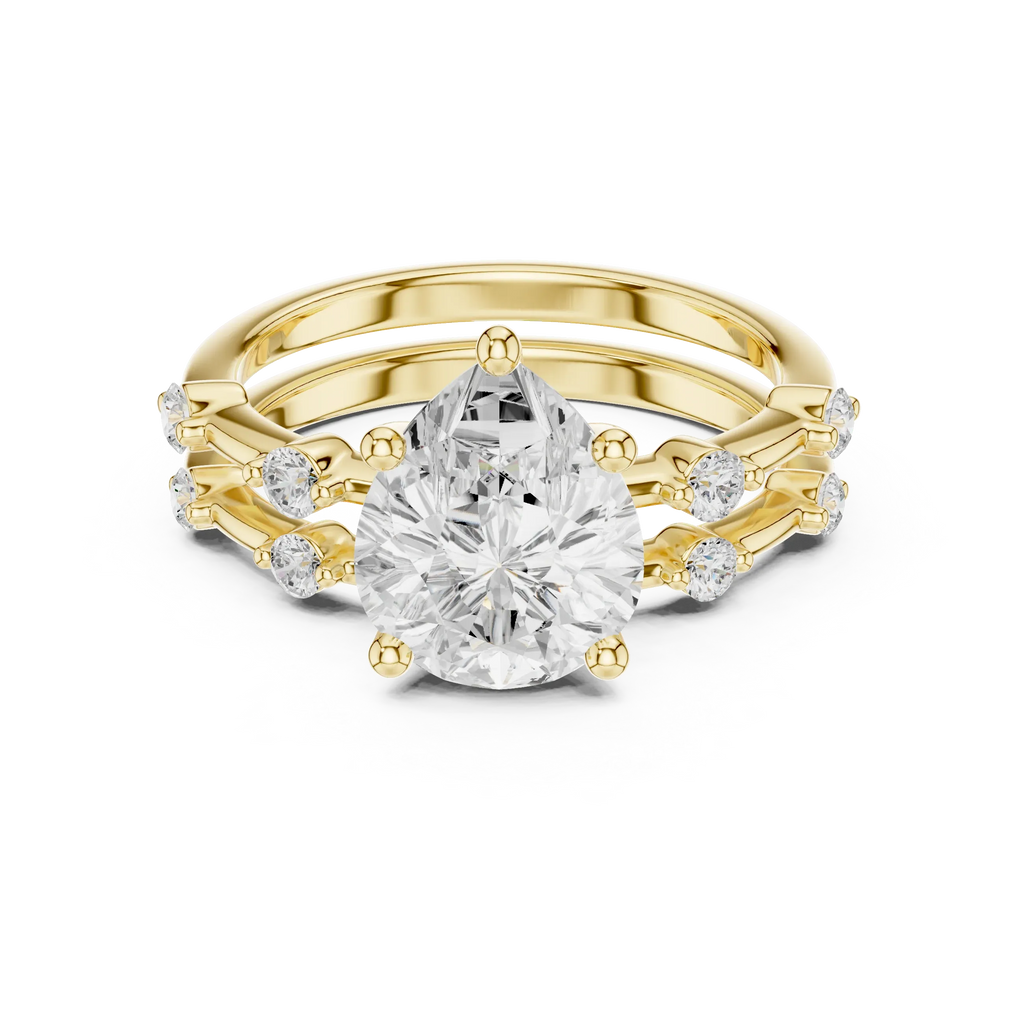 2.86 CT VS Pear Cut White Gold Diamond Engagement Ring