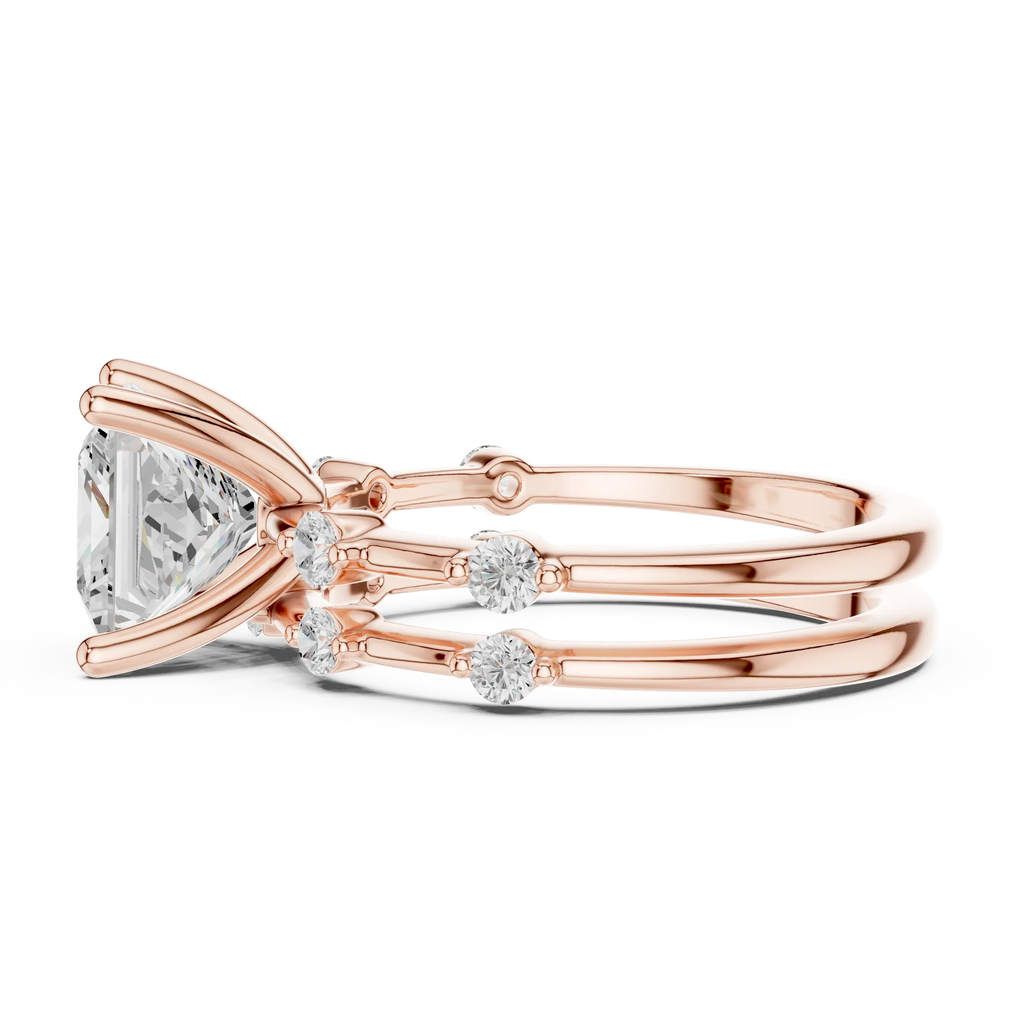 2.86 CT VS Princess Cut White Gold Diamond Engagement Ring