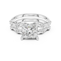 2.86 CT VS Princess Cut White Gold Diamond Engagement Ring