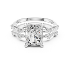 2.86 CT VS Radient Cut White Gold Diamond Engagement Ring