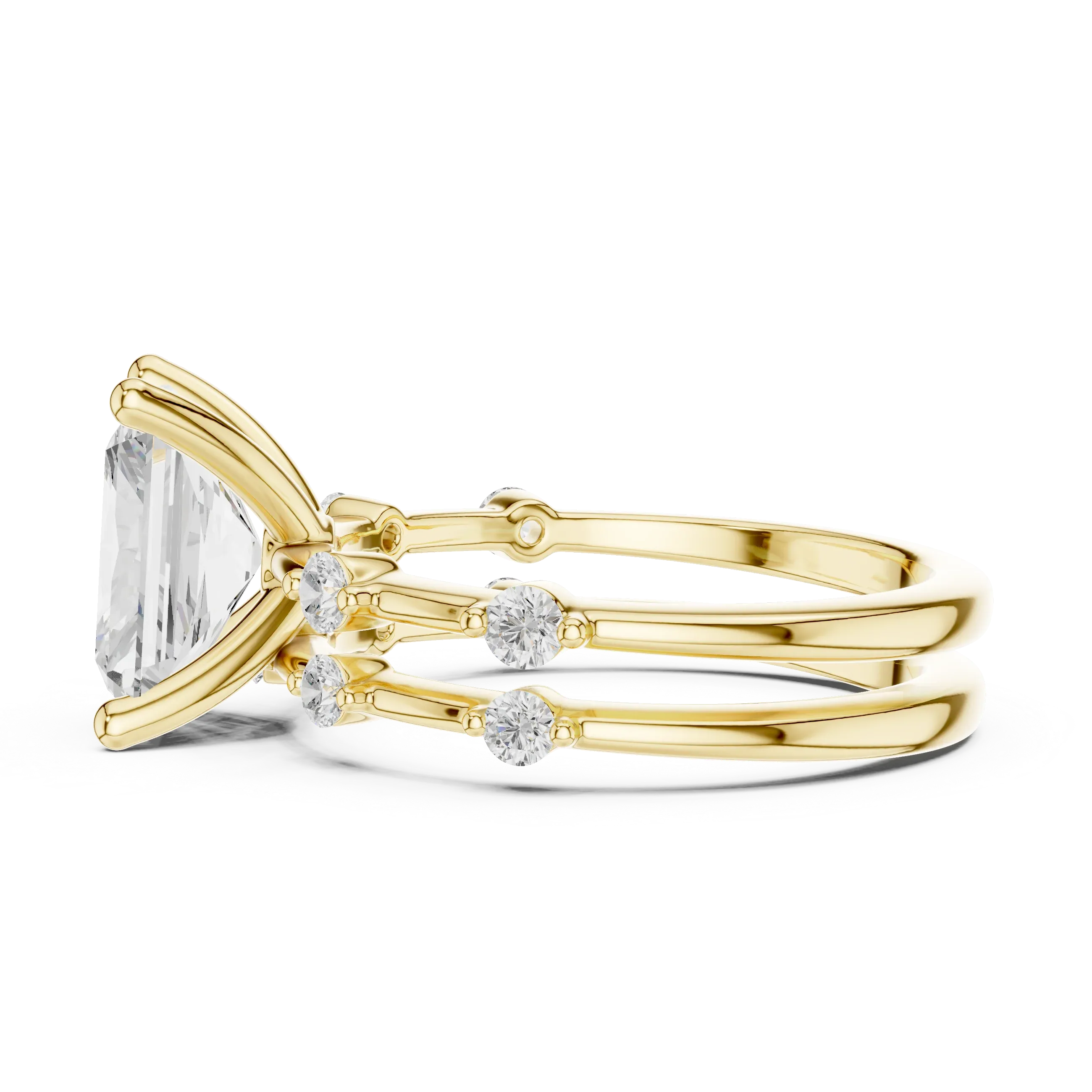 2.86 CT VS Radient Cut White Gold Diamond Engagement Ring