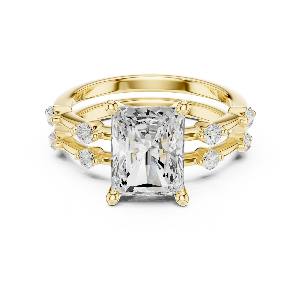 2.86 CT VS Radient Cut White Gold Diamond Engagement Ring