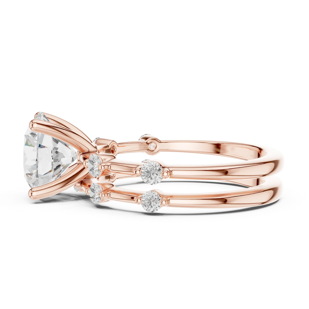 2.86 CT VS Round Cut White Gold Diamond Engagement Ring