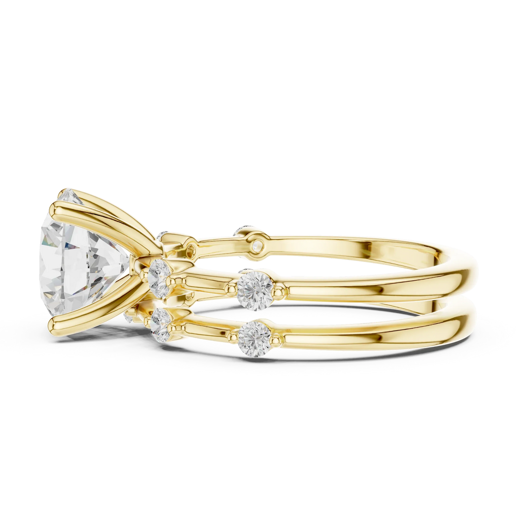 2.86 CT VS Round Cut White Gold Diamond Engagement Ring