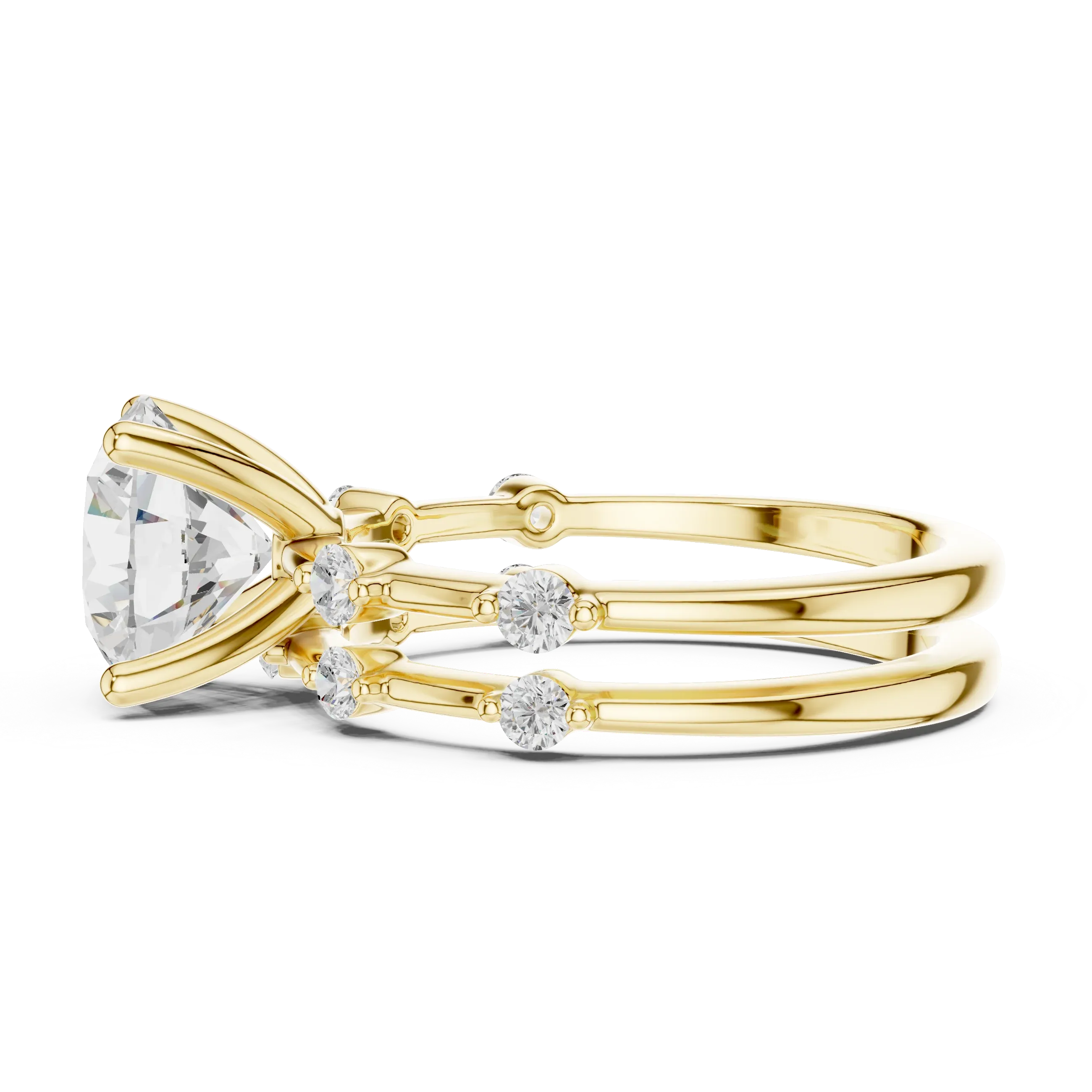 2.86 CT VS Round Cut White Gold Diamond Engagement Ring