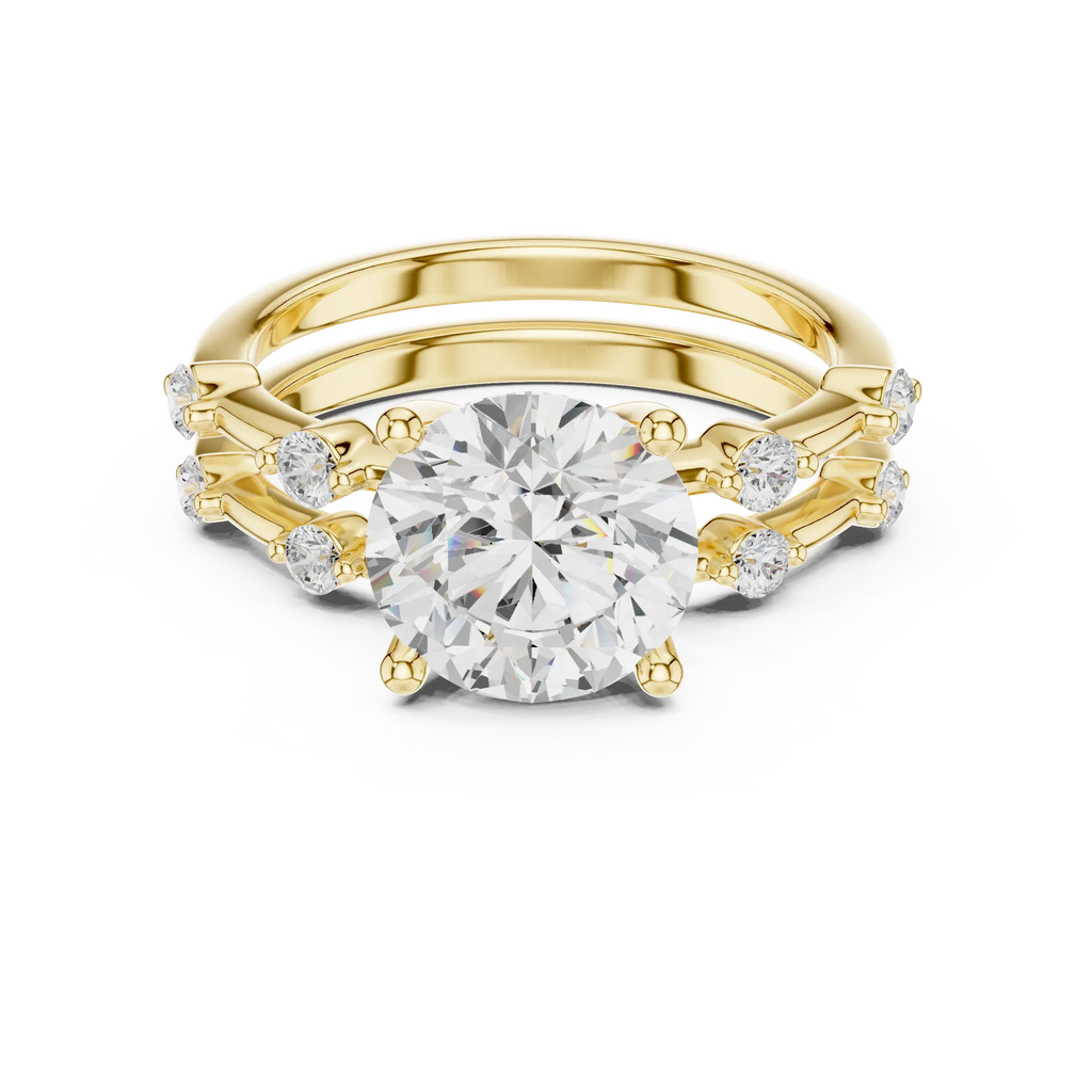 2.86 CT VS Round Cut White Gold Diamond Engagement Ring