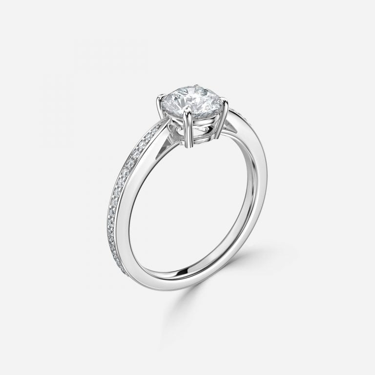 Eagle Claw Round Diamond Engagement Ring