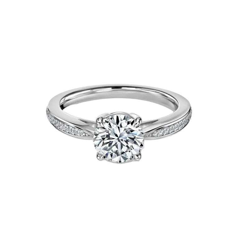 Eagle Claw Round Diamond Engagement Ring
