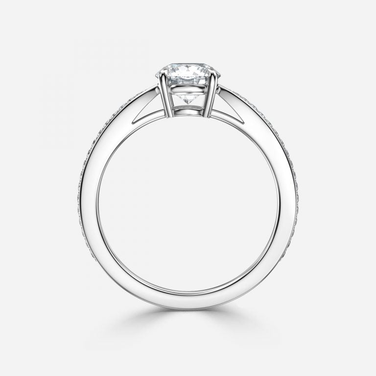 Eagle Claw Round Diamond Engagement Ring